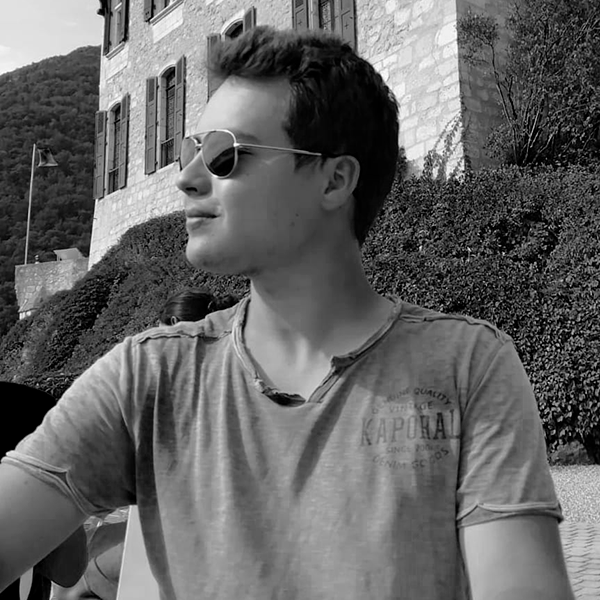 A photograph of myself in black and white.